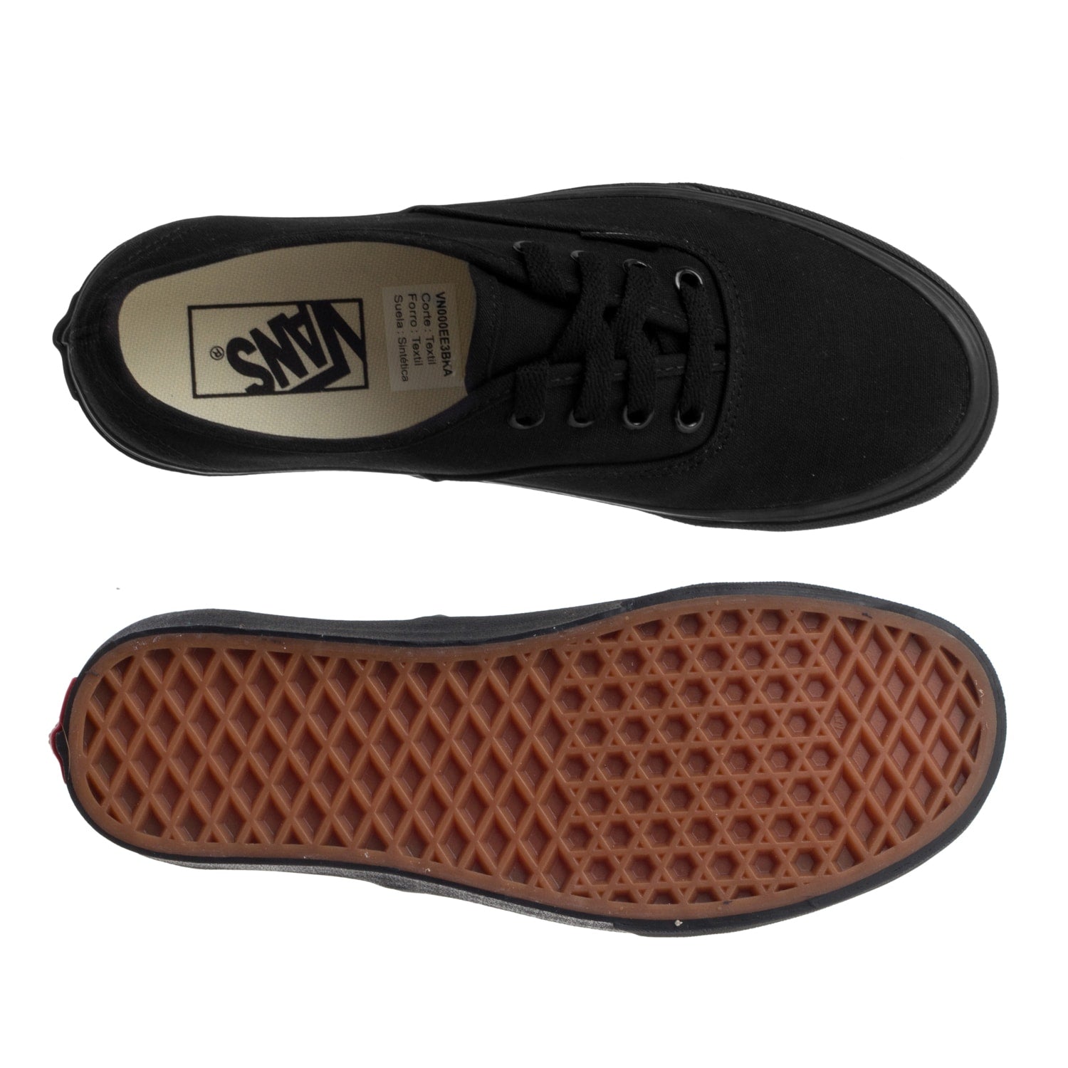 Tenis Vans Authentic 0EE3BKA Negro Unisex Shoelander
