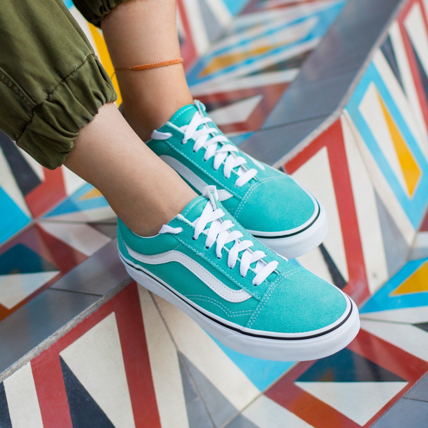 Tenis Vans Old - Turquesa Mujer | Shoelander.com - Footwear Retail