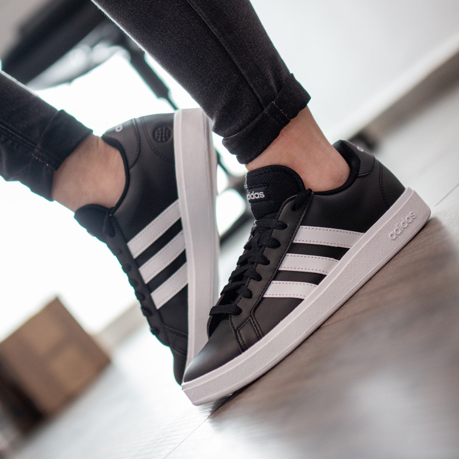 Js1321 Tenis Adidas Grand Court Base 2.0 - GW9262 - Negro - Mujer | Shoelander ...